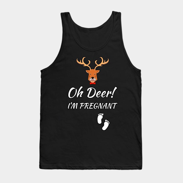 Hunter Oh Deer I'm pregnant Tank Top by Crazy Shirts